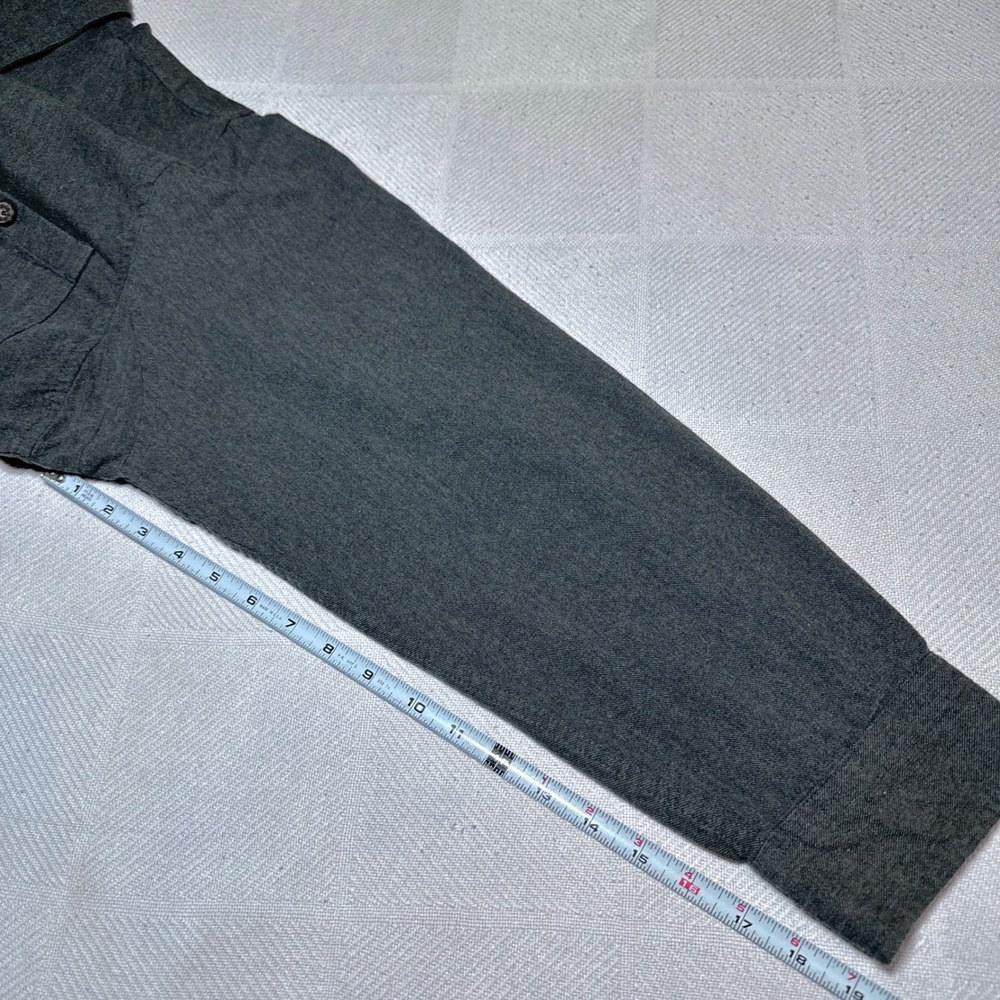 Duluth Trading Free Swingin' Button Down Flannel Shirt Mens 2XL Relaxed Charcoal - Picture 9 of 10